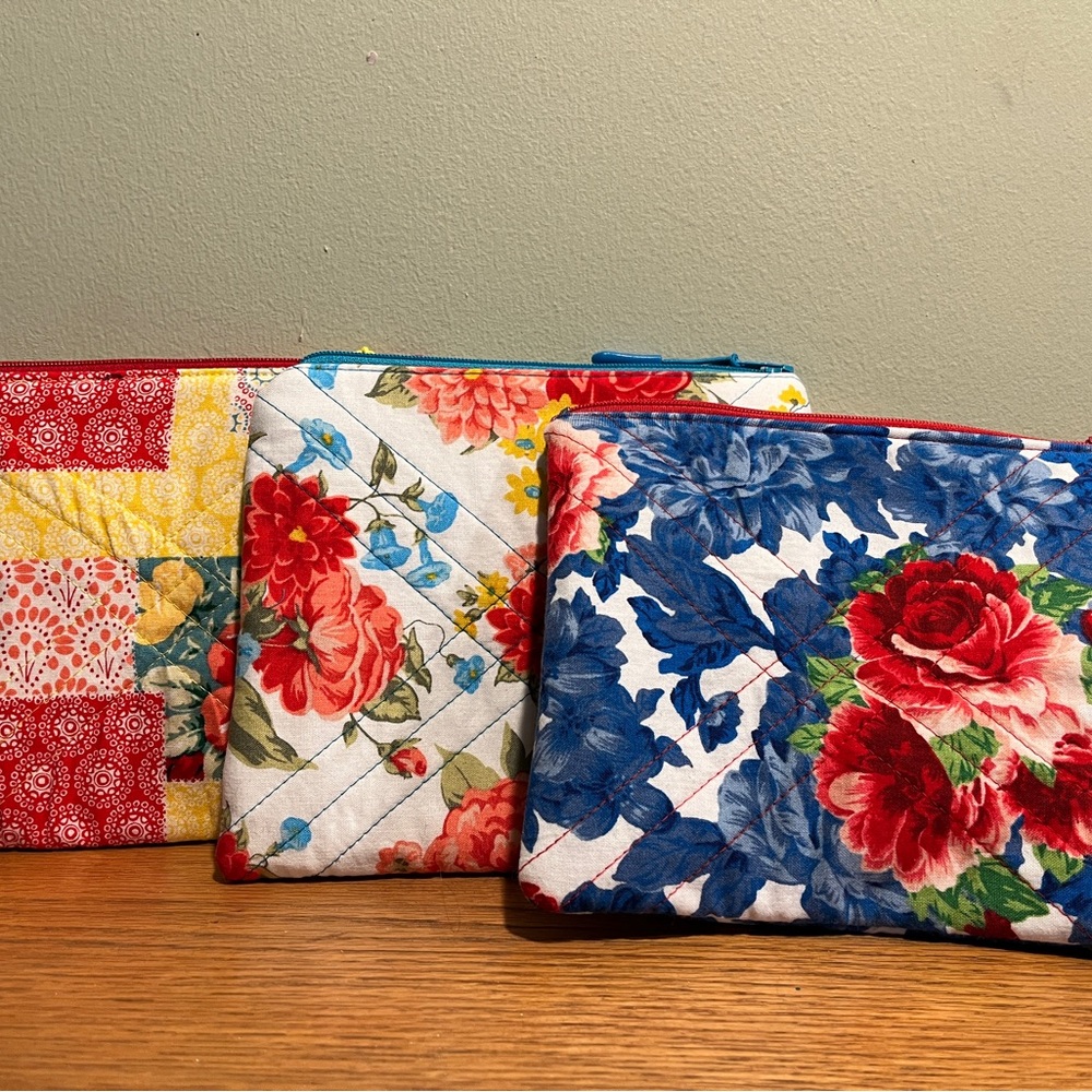 Pioneer Woman fabric Sweet Rose/petal party,Patchwork or Heritage Zipper Pouches